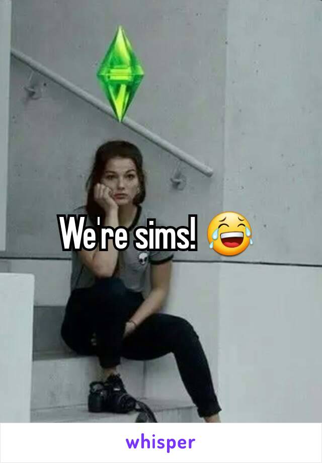 We're sims! 😂 