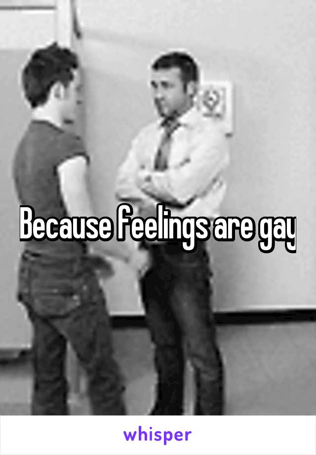 Because feelings are gay