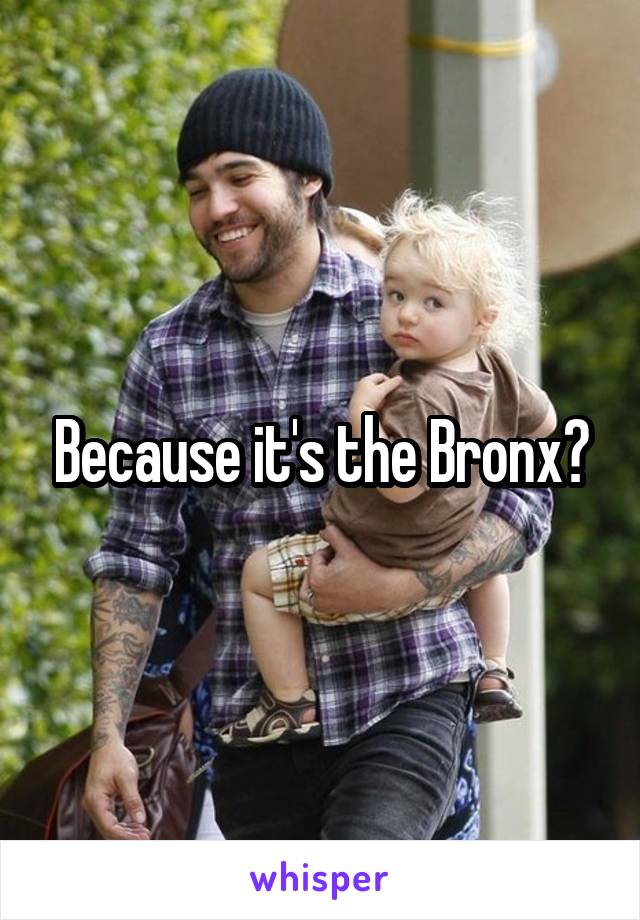 Because it's the Bronx?