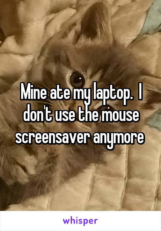 Mine ate my laptop.  I don't use the mouse screensaver anymore 