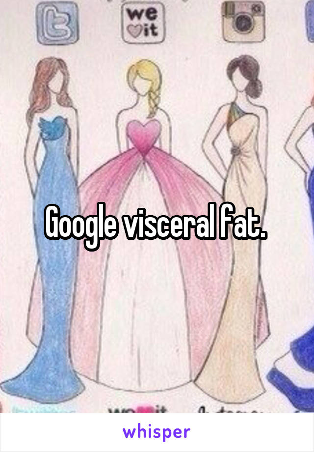 Google visceral fat. 