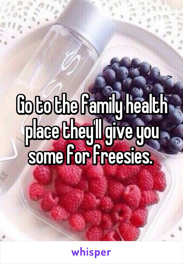 Go to the family health place they'll give you some for freesies. 