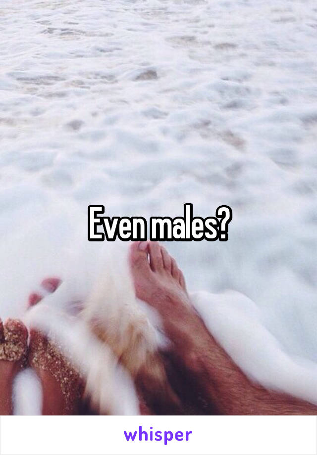 Even males?