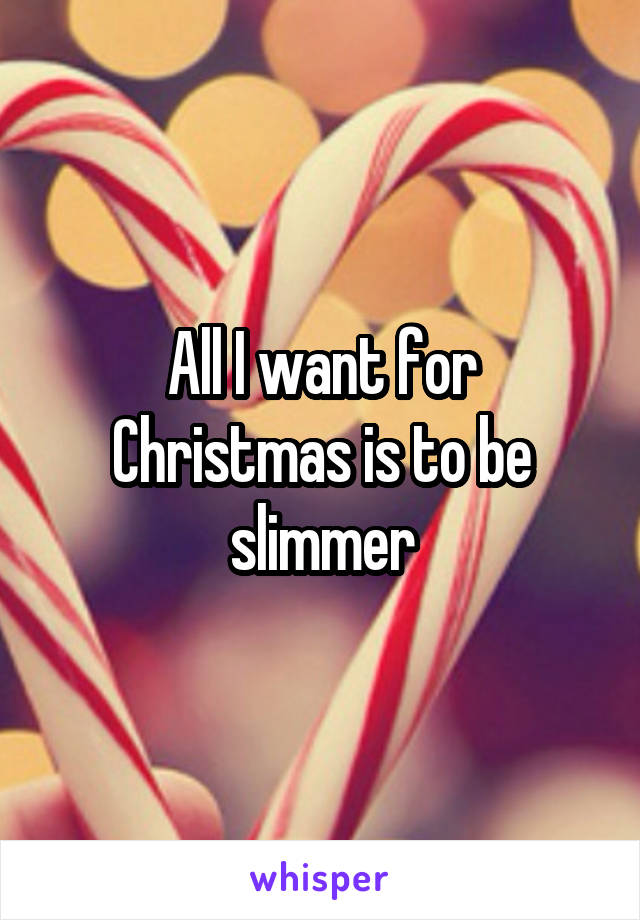 All I want for Christmas is to be slimmer