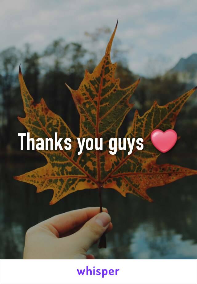Thanks you guys ❤