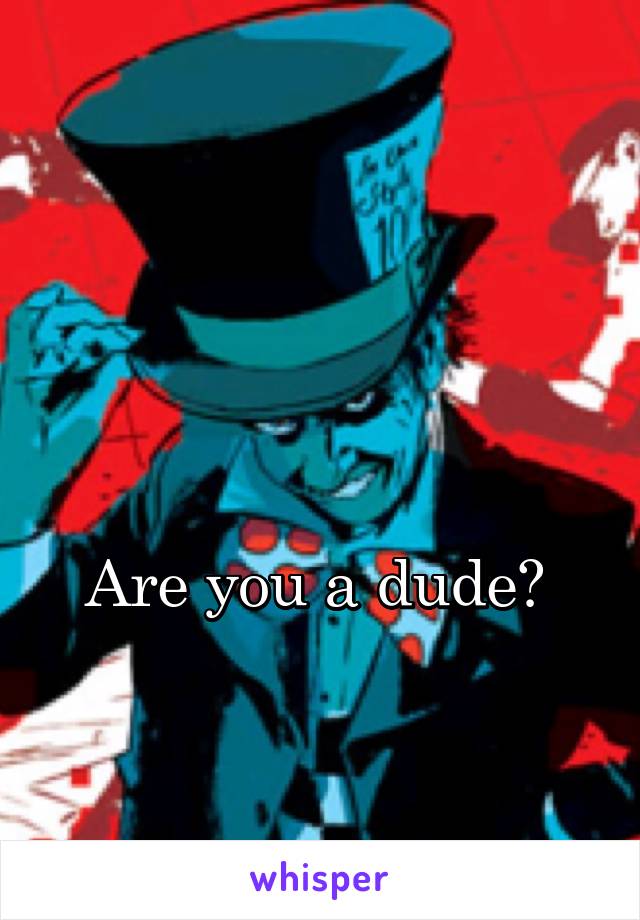 


Are you a dude? 