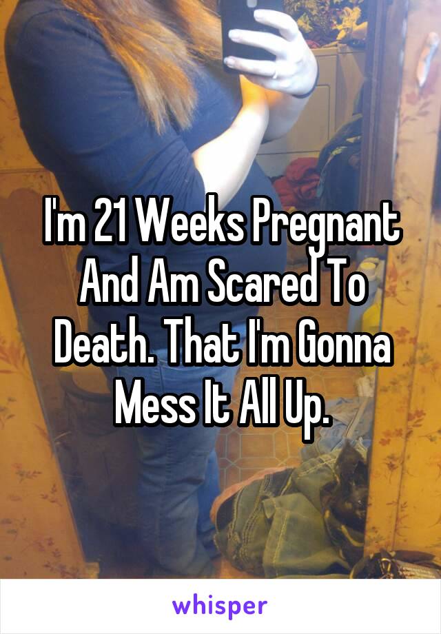 I'm 21 Weeks Pregnant And Am Scared To Death. That I'm Gonna Mess It All Up.