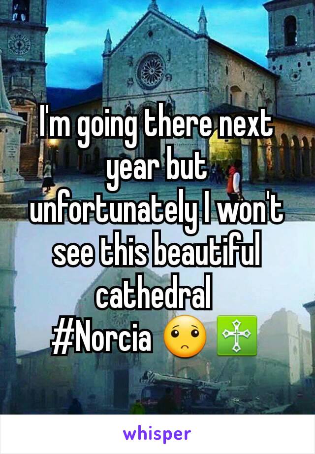 I'm going there next year but unfortunately I won't see this beautiful cathedral 
#Norcia 🙁♱