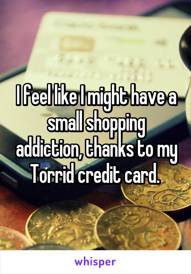 I feel like I might have a small shopping addiction, thanks to my Torrid credit card. 