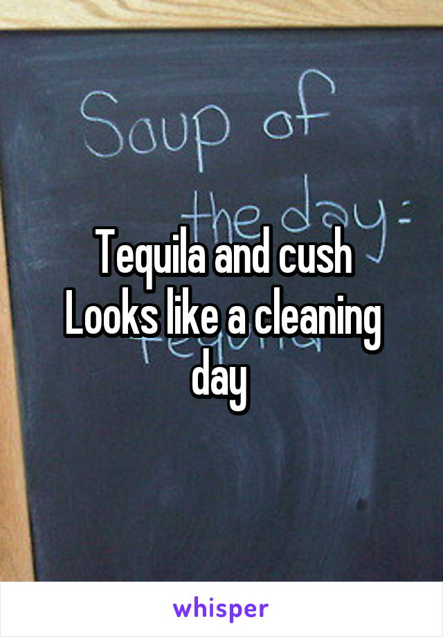 Tequila and cush
Looks like a cleaning day 