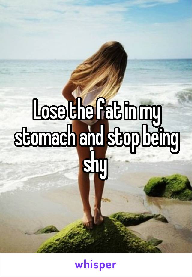 Lose the fat in my stomach and stop being shy 