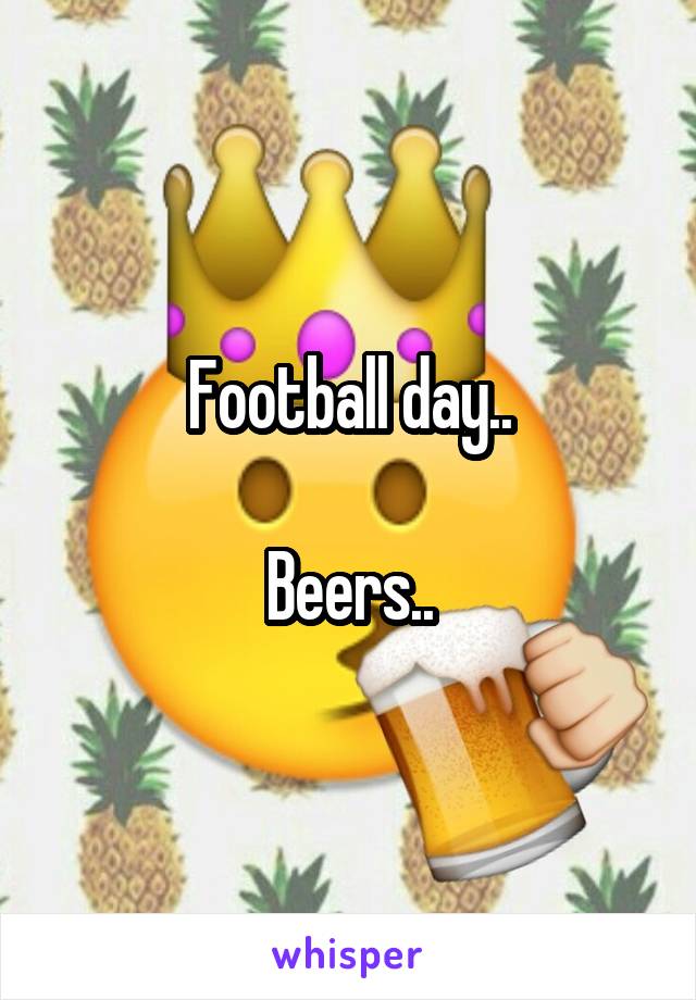 Football day..

Beers..