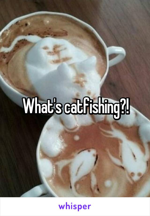 What's catfishing?!