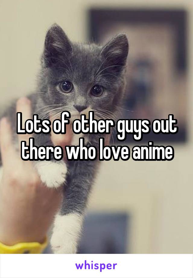 Lots of other guys out there who love anime