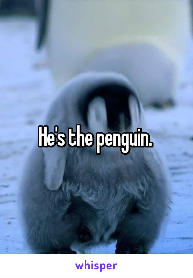 He's the penguin. 