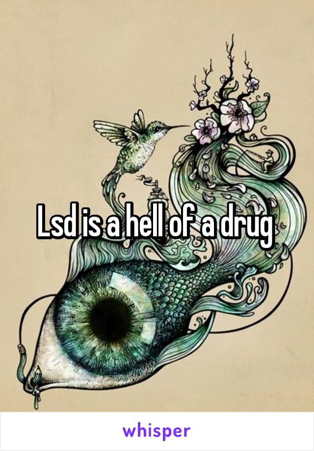 Lsd is a hell of a drug 