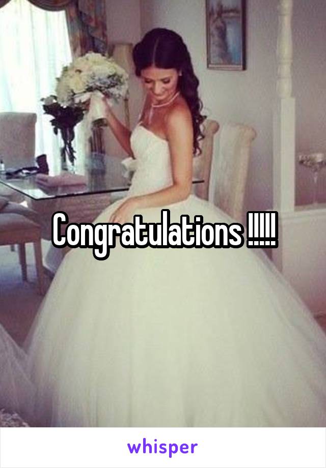 Congratulations !!!!!