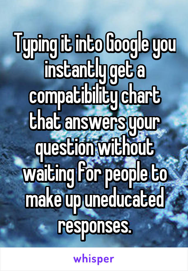 Typing it into Google you instantly get a compatibility chart that answers your question without waiting for people to make up uneducated responses.