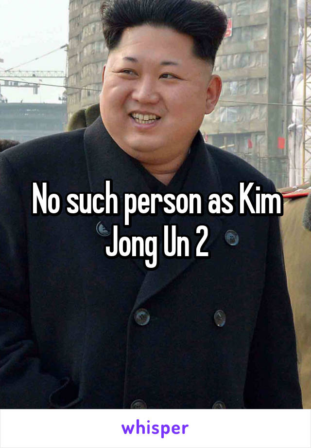 No such person as Kim Jong Un 2