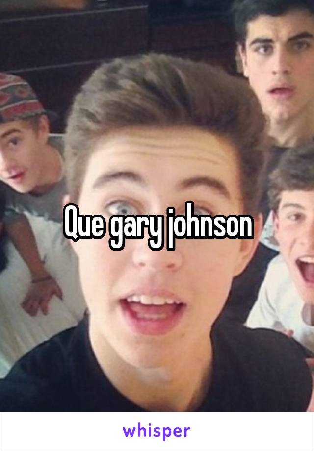 Que gary johnson