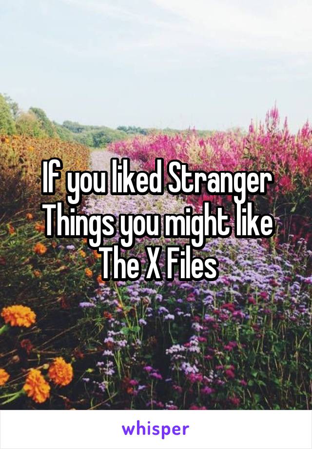 If you liked Stranger Things you might like
The X Files