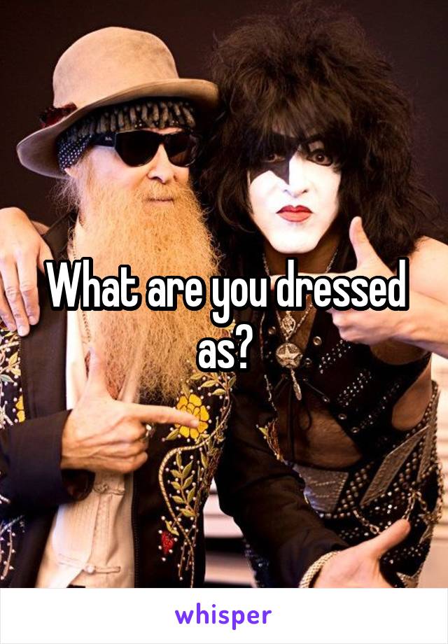What are you dressed as?