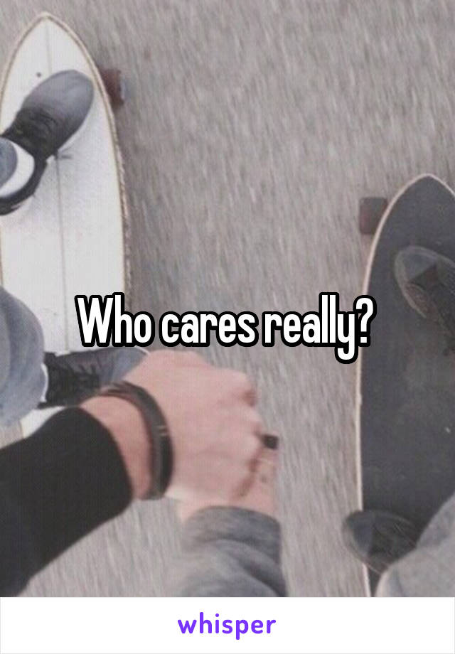 Who cares really? 