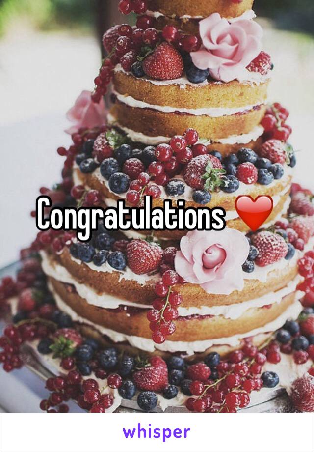 Congratulations ❤️