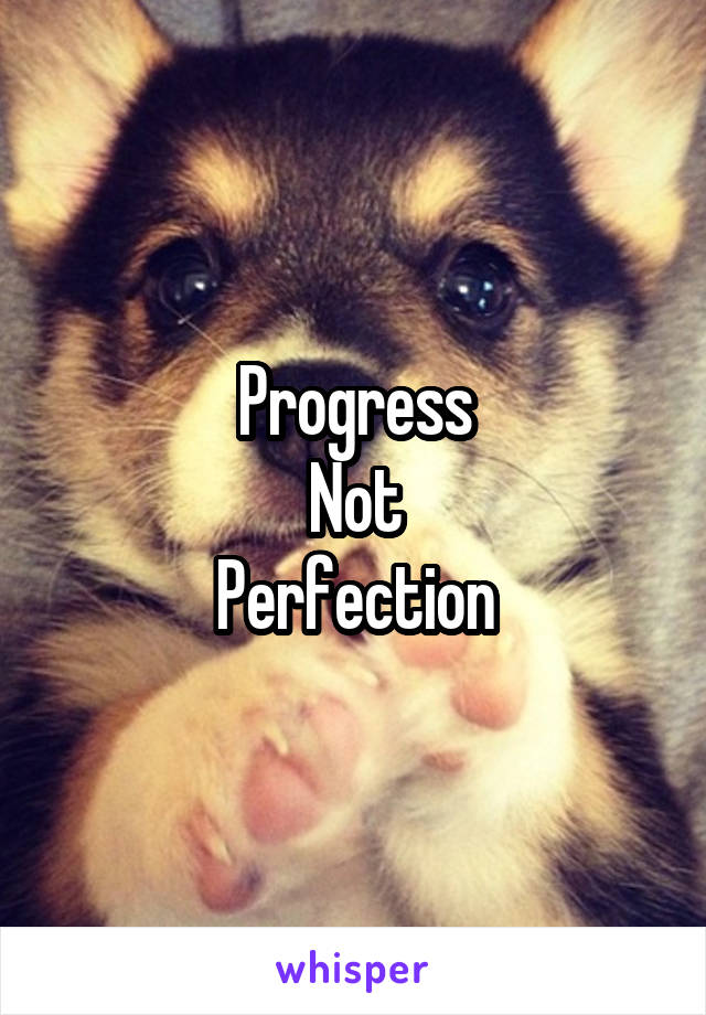 Progress
Not
Perfection
