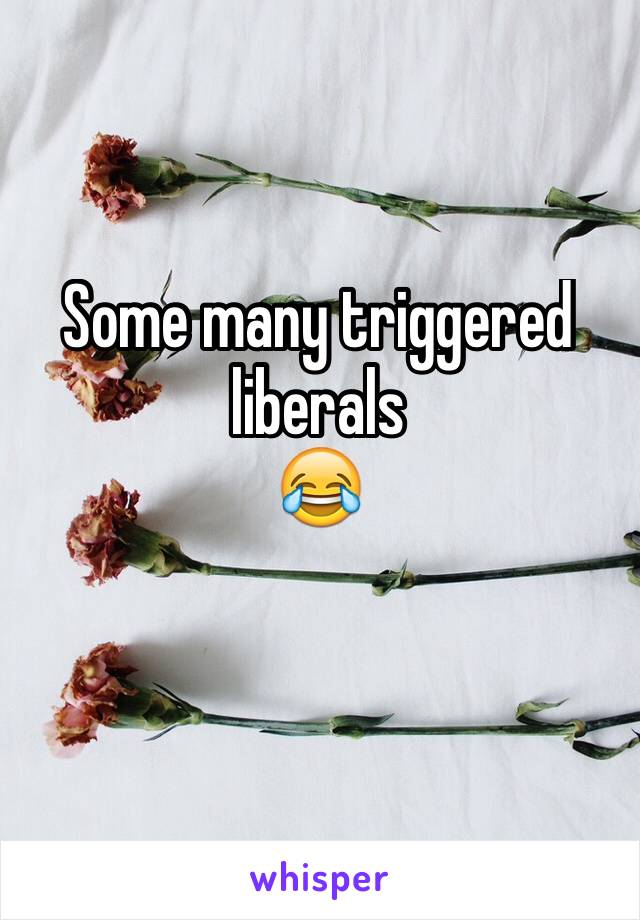 Some many triggered liberals 
😂
