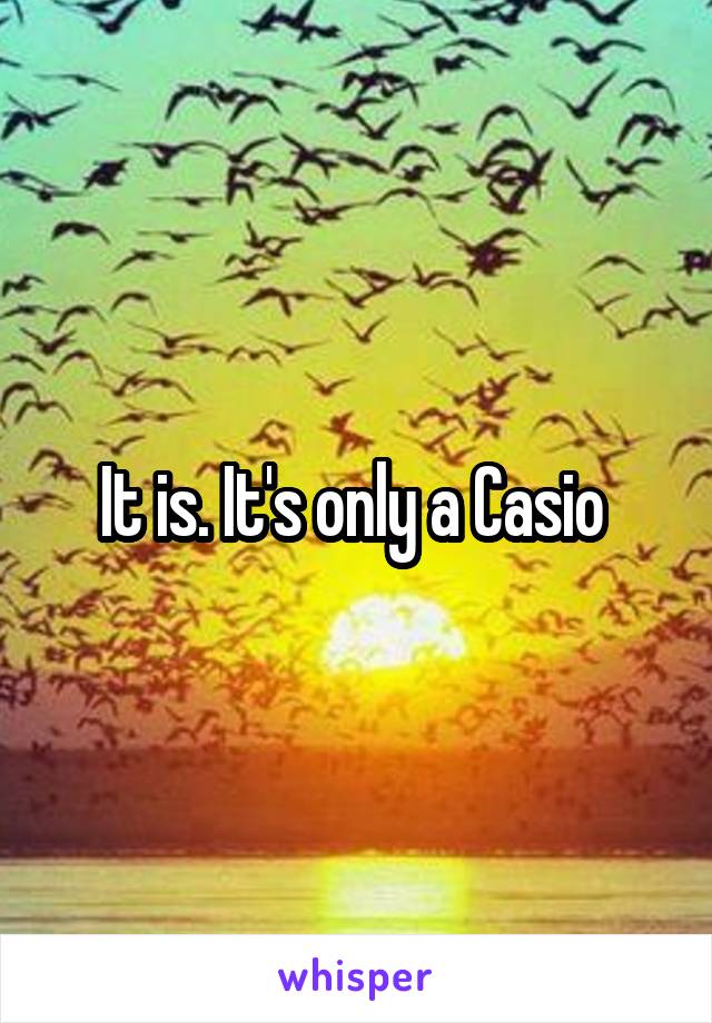 It is. It's only a Casio 