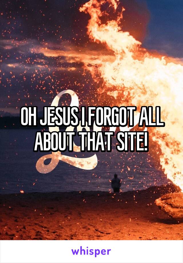 OH JESUS I FORGOT ALL ABOUT THAT SITE! 