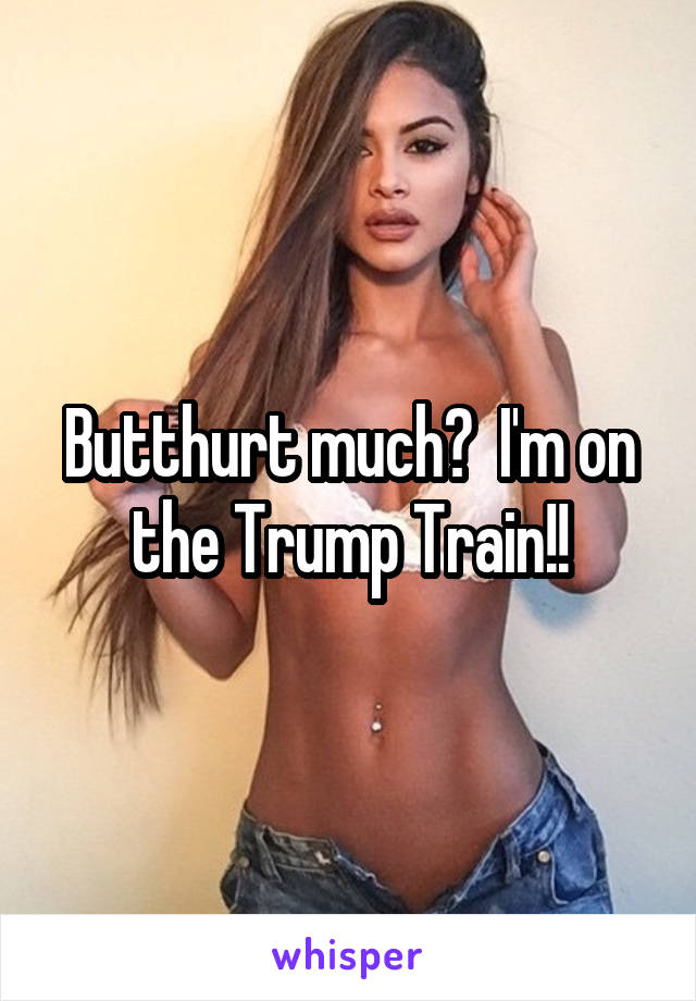 Butthurt much?  I'm on the Trump Train!!