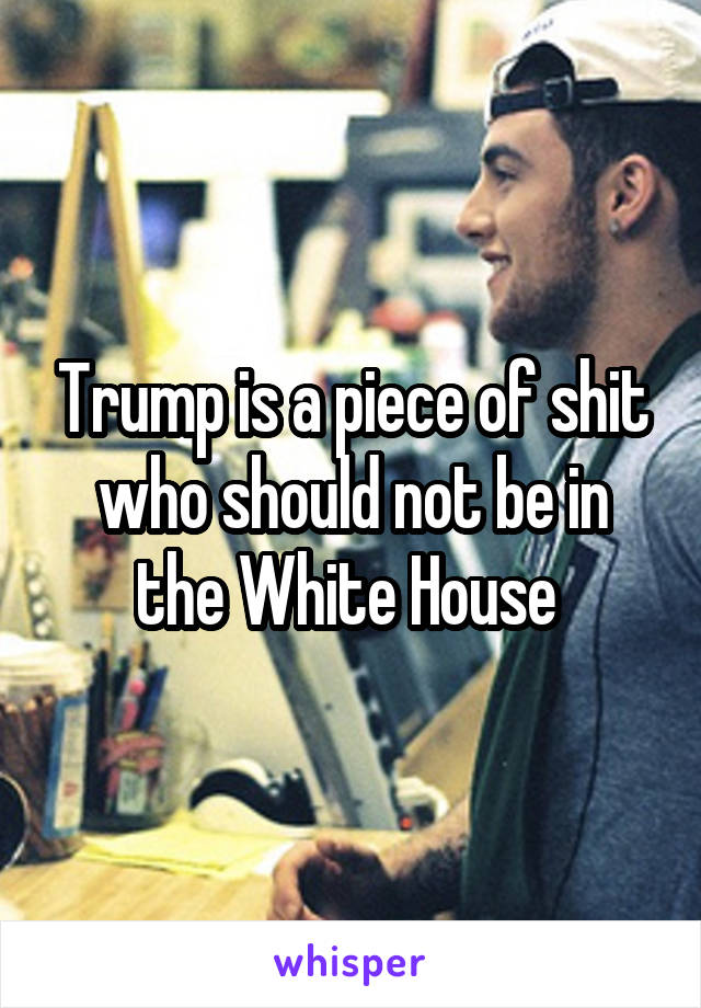 Trump is a piece of shit who should not be in the White House 