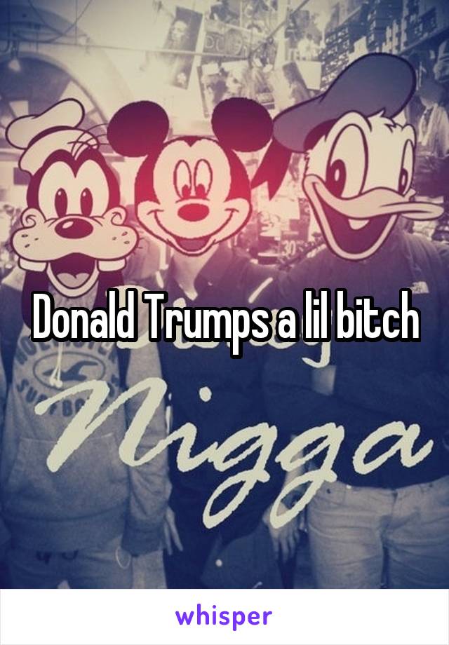 Donald Trumps a lil bitch