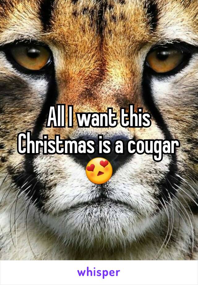 All I want this Christmas is a cougar ðŸ˜�