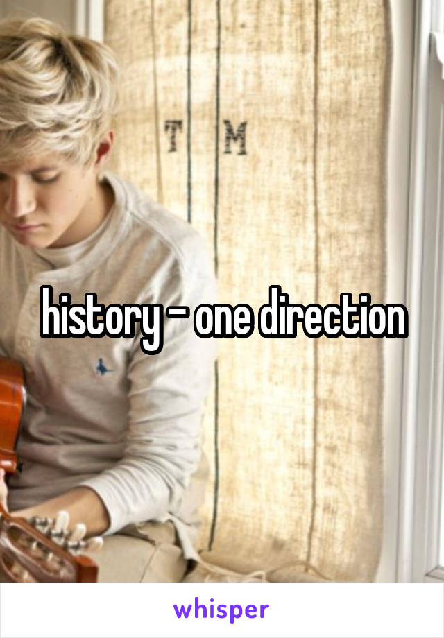 history - one direction