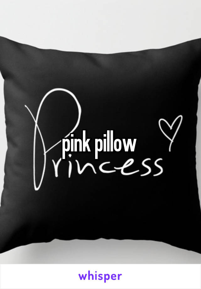 pink pillow 