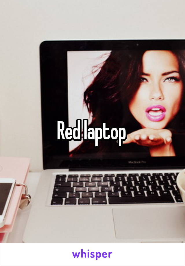 Red laptop 