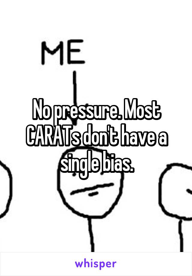 No pressure. Most CARATs don't have a single bias.