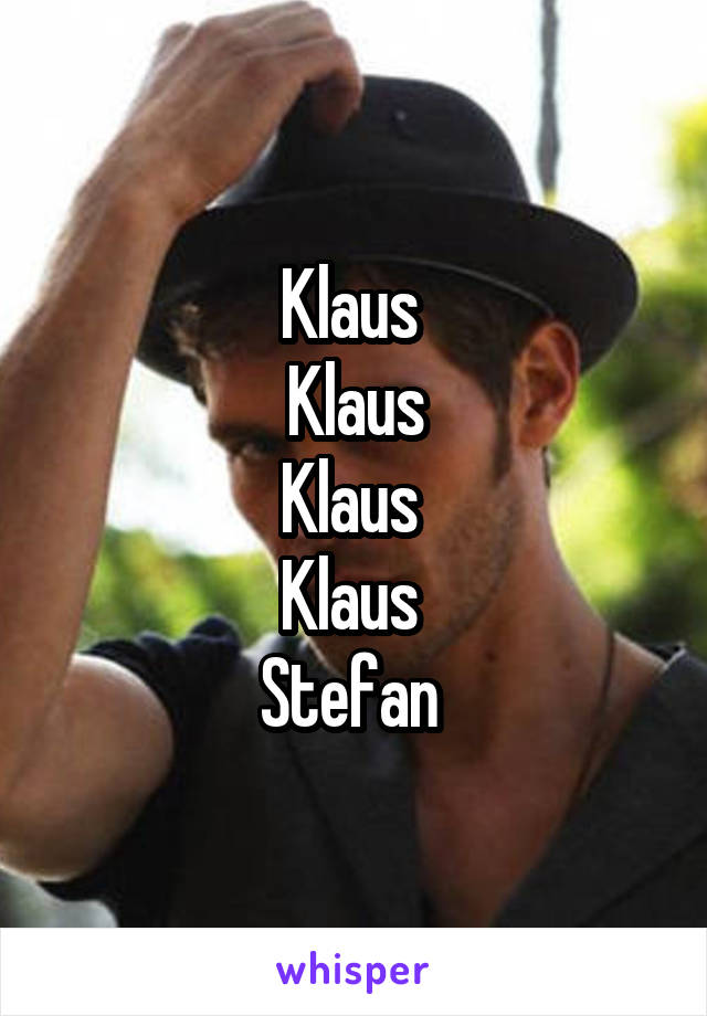 Klaus 
Klaus
Klaus 
Klaus 
Stefan 