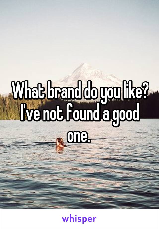 What brand do you like? I've not found a good one. 