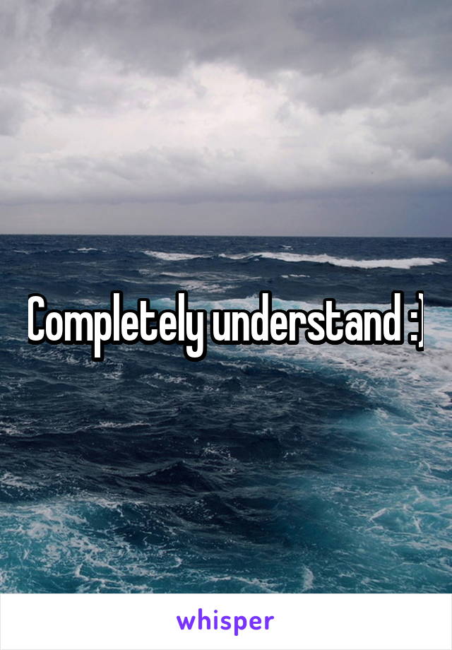 Completely understand :)