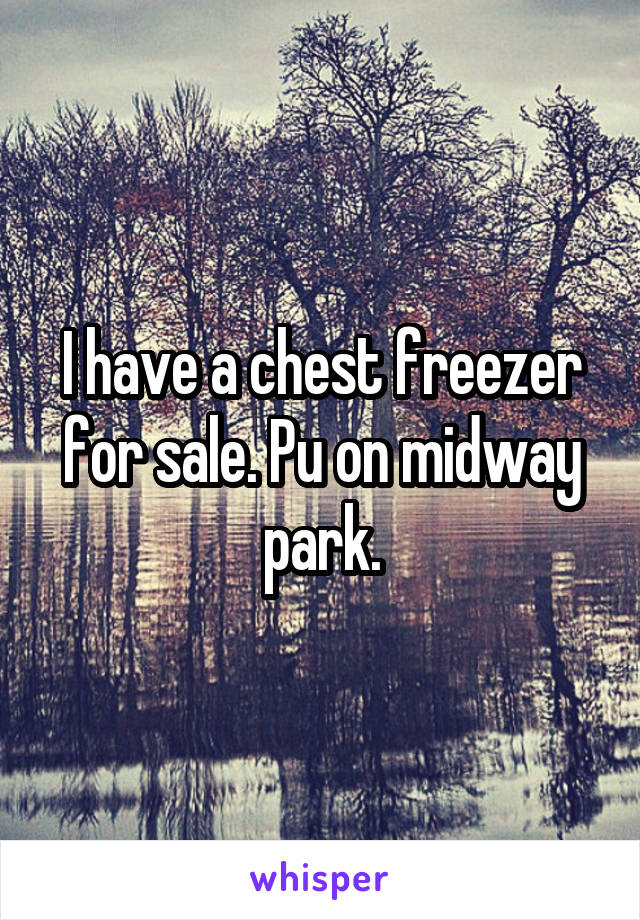 I have a chest freezer for sale. Pu on midway park.