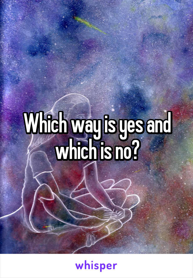 Which way is yes and which is no?