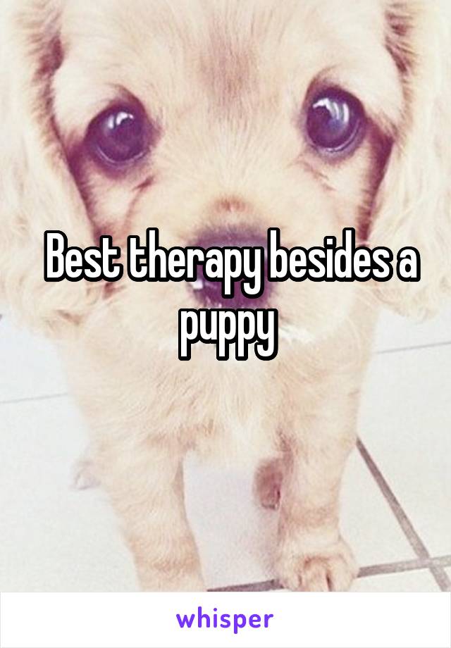  Best therapy besides a puppy
