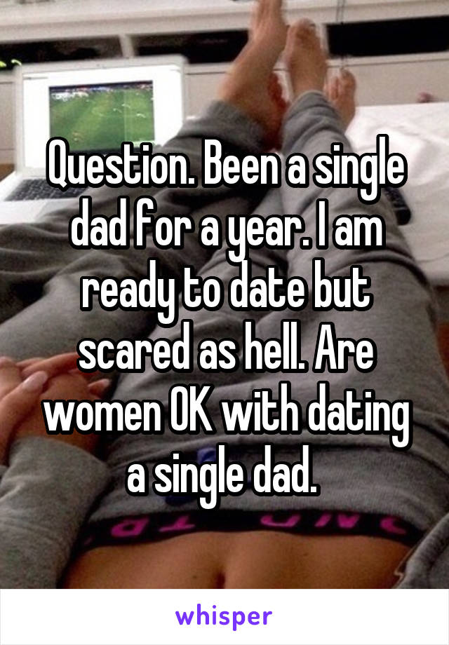 Question. Been a single dad for a year. I am ready to date but scared as hell. Are women OK with dating a single dad. 