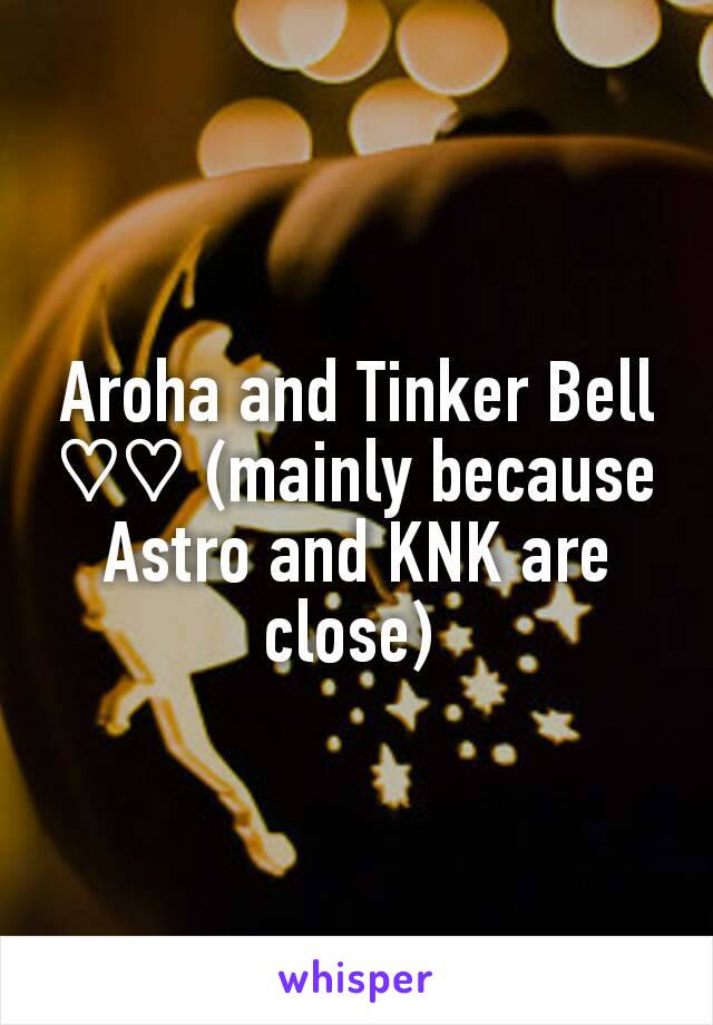 Aroha and Tinker Bell ♡♡ (mainly because Astro and KNK are close) 