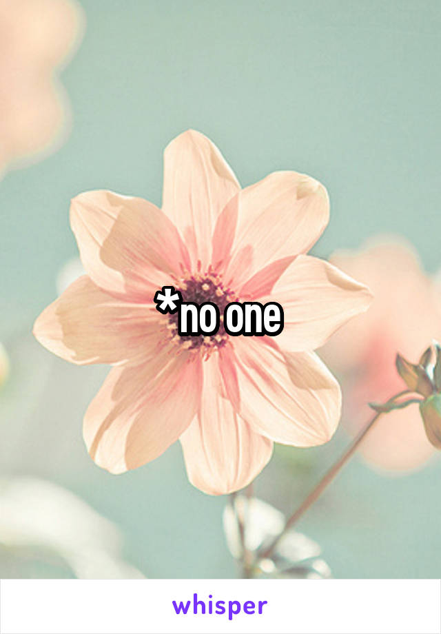 *no one 