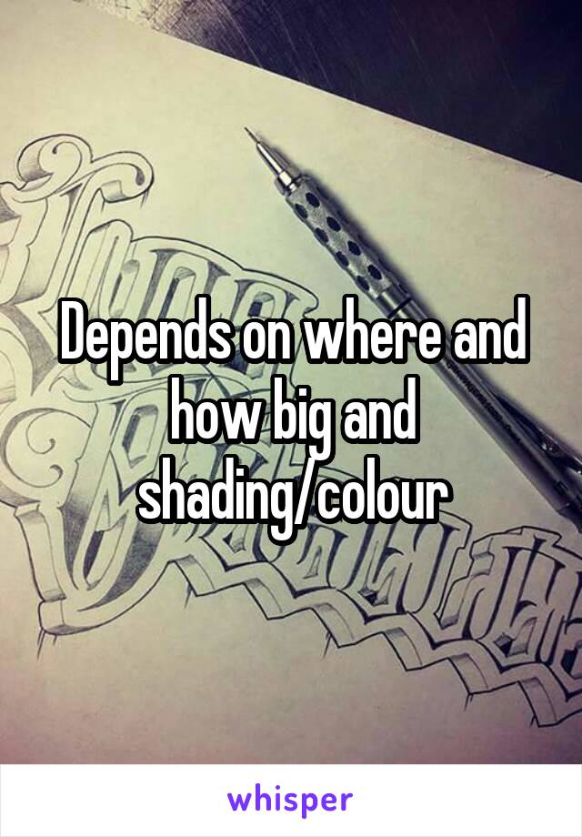 Depends on where and how big and shading/colour